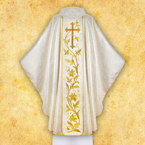 Chasuble with embroidered image "St. Hubert"