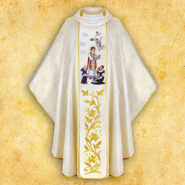 Chasuble with embroidered image of "St. Valentine"