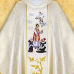 Chasuble with embroidered image of "St. Valentine"