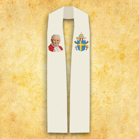 Embroidered stole "St. John Paul II"