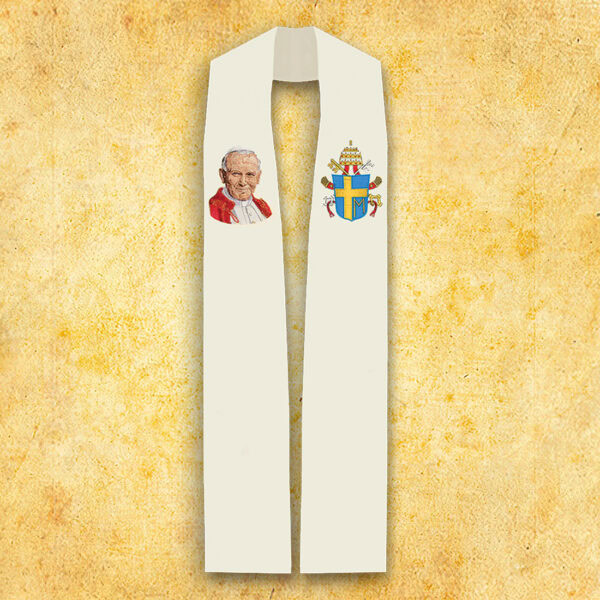 Embroidered stole "St. John Paul II"