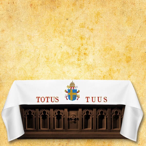 Embroidered tablecloth "Totus Tuus"
