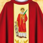 Chasuble with Embroidered Image "St. Lawrence"