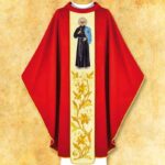 Chasuble with Embroidered Image of St. M.M. Kolbe