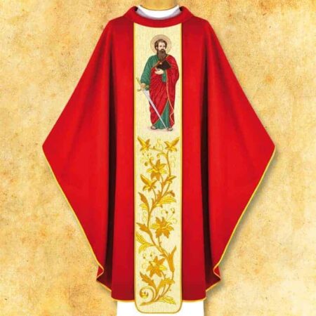 Chasuble with Embroidered Image "St. Paul"