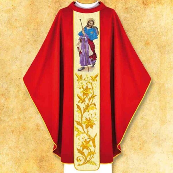Chasuble with Embroidered Image of St. James the Apostle