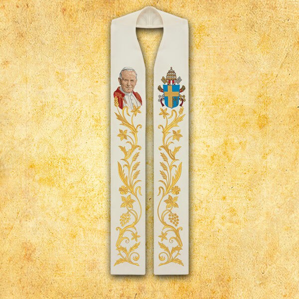 Embroidered Stole "St. John Paul II"
