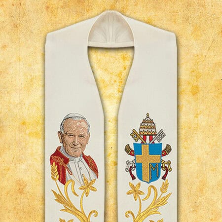 Embroidered Stole "St. John Paul II"