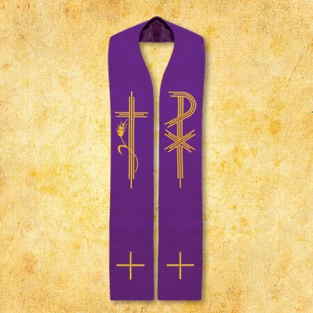 Embroidered Stole "Px" with Small Embroidery