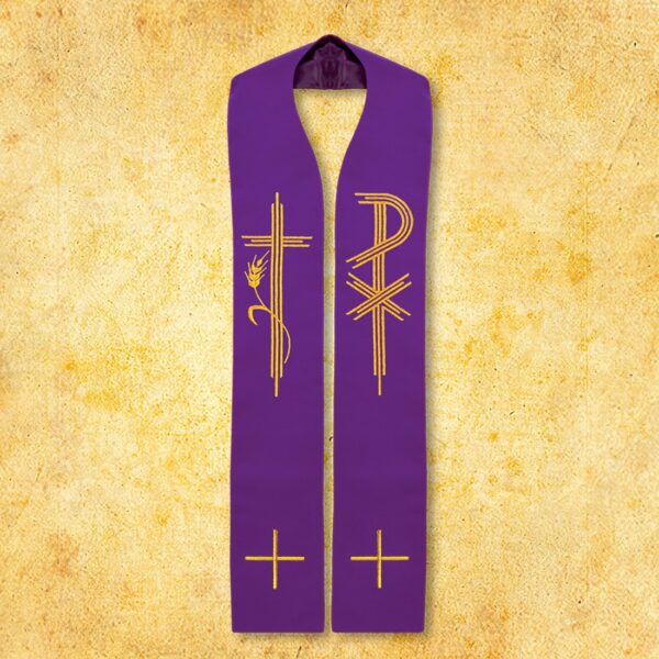 Embroidered Stole "Px" with Small Embroidery