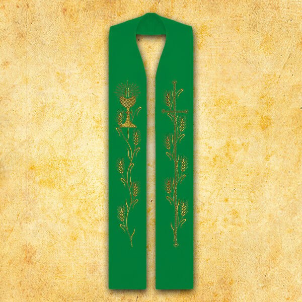 Embroidered Stole "Chalice with Ears of Corn"