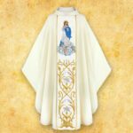 Chasuble with Embroidered Image of Our Lady of the Assumption