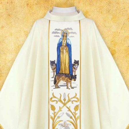 Chasuble with Embroidered Image of Our Lady of Candlemas