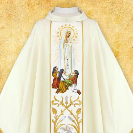 Chasuble with Embroidered Image "Our Lady of Fatima"