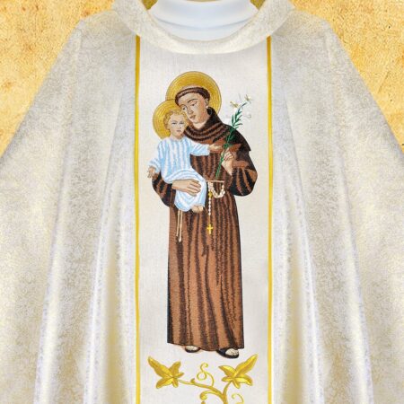 Chasuble with Embroidered Image of St. Faustina
