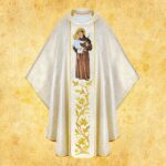 Chasuble with embroidered image of "St. Anthony"