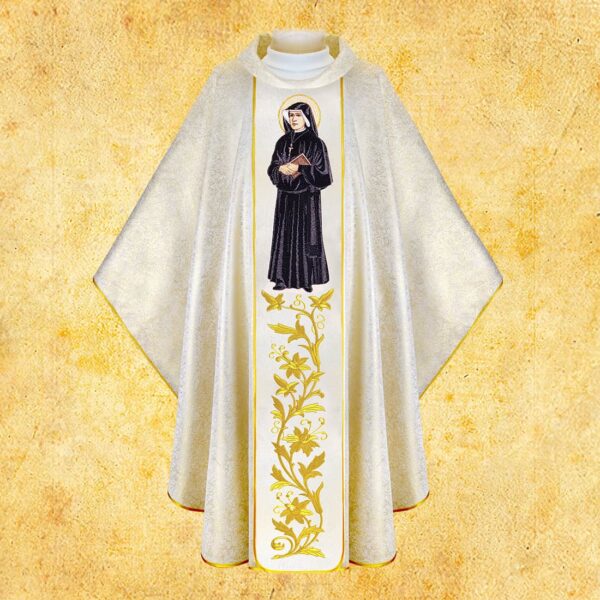 Ornat Z Wizerunkiem Haftowanym "Św. Faustyna" Chasuble with Embroidered Image of St. Faustina