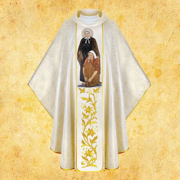 Ornat Z Wizerunkiem Haftowanym "Św. Matka Maria" Chasuble with Embroidered Image of "St. Mother Mary"