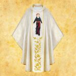 Chasuble with Embroidered Image of St. Maria De Matias