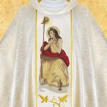 Chasuble with Embroidered Image of St. Faustina
