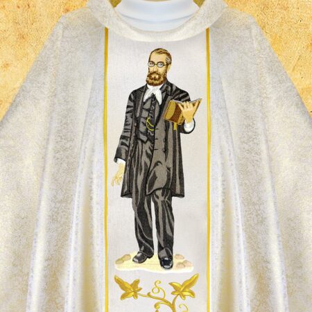 Chasuble with Embroidered Image of St. Faustina