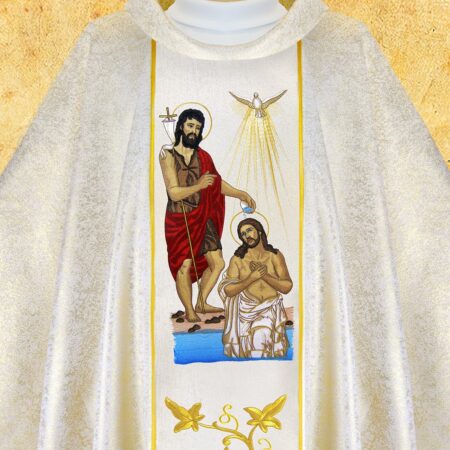 Chasuble with Embroidered Image of St. Faustina