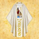 Chasuble with an embroidered image of "The Baptism of Jesus"