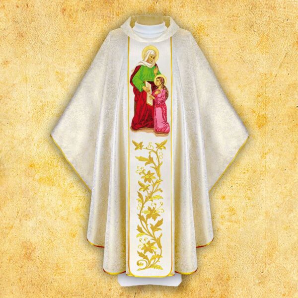 Chasuble with Embroidered Image of "St. Anne"