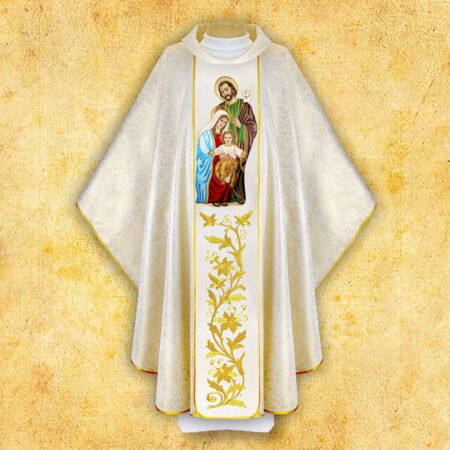 Chasuble with embroidered image of "The Holy Family"