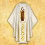 Chasuble with embroidered image of "St. Teresa"