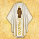Chasuble with embroidered image of "St. Albert"