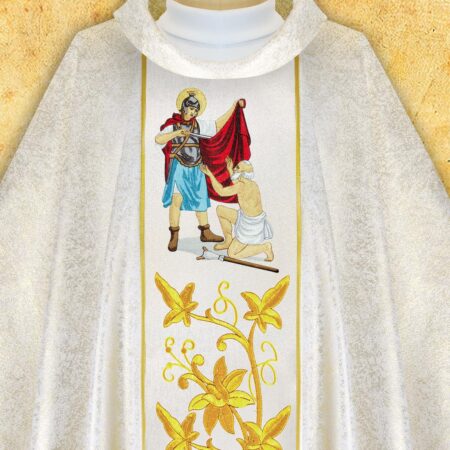 Chasuble with Embroidered Image of St. Hedwig