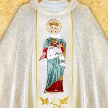Chasuble with Embroidered Image of St. Hedwig