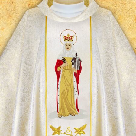 Chasuble with Embroidered Image of St. Hedwig