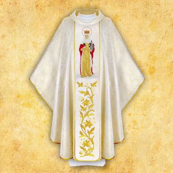 Chasuble with Embroidered Image of St. Hedwig