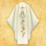 Embroidered chasuble "Our Lady of the Rosary"