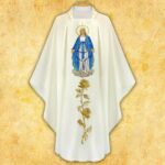 Embroidered chasuble "Our Lady of the Rosary"