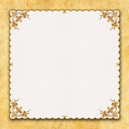 Embroidered napkin "Gold Brown" 95x95