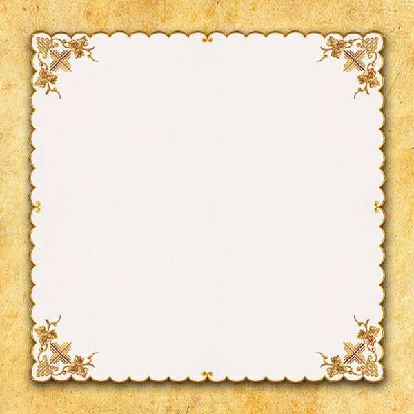 Embroidered napkin "Gold Brown" 95x95