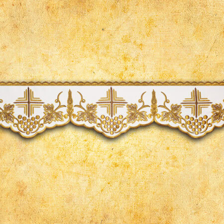 Embroidered napkin "Gold Brown" 32x32