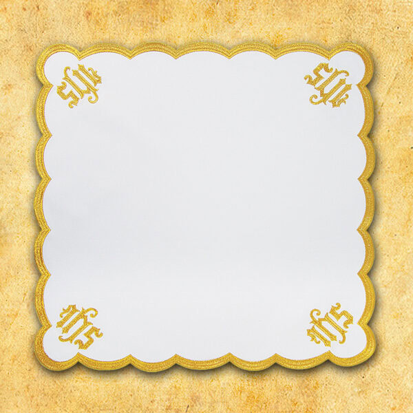 Embroidered napkin "Cathedral" gold 95x95