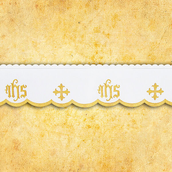 Embroidered lace "Cathedral" gold