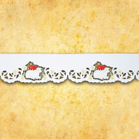 Embroidered lace "Lamb" wide