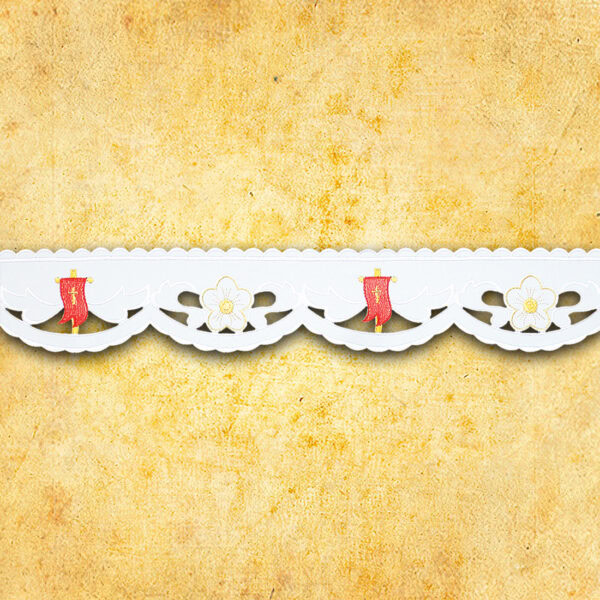 Embroidered lace "Lamb" wide