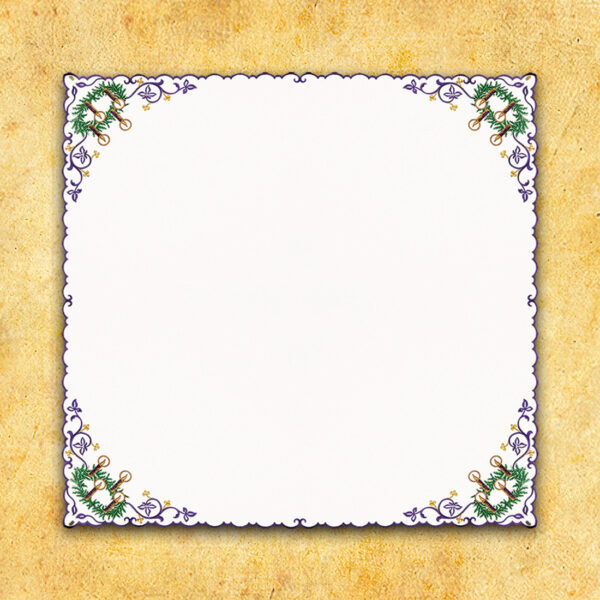 Embroidered napkin "Advent with Wreath" 95x95