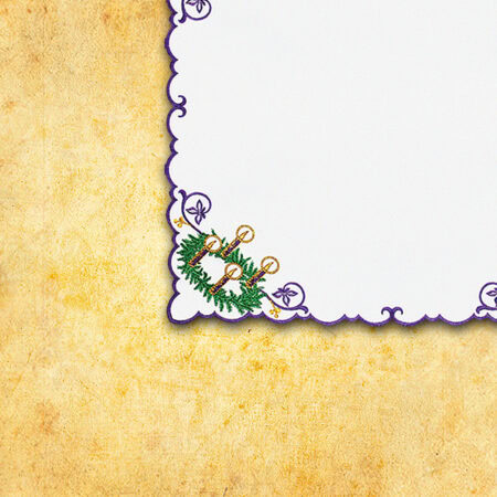 Embroidered napkin "Advent with Wreath" 45x45