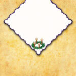 Embroidered napkin "Advent with Wreath" 32x32