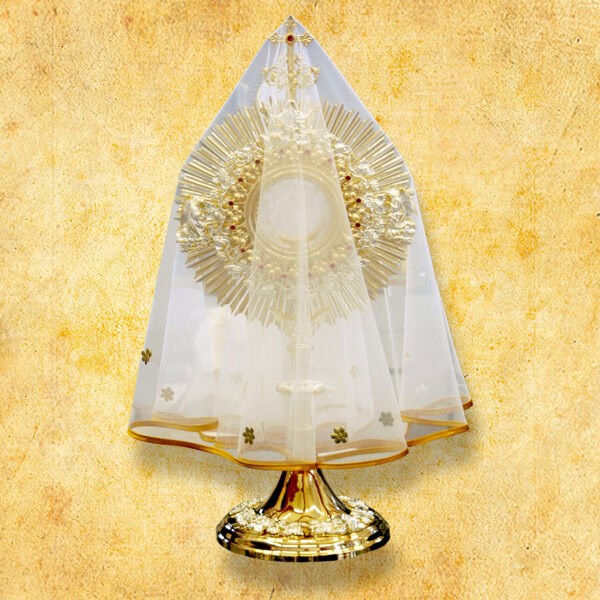 Veil for monstrance with gold flowers
