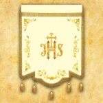 (product_variation) Double-sided banner - St. Faustina and Merciful Jesus - IHS