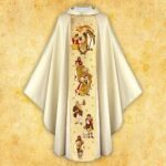 Embroidered Chasuble "Bethlehem" Sepia